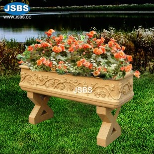 Beige Marble Flower Pot, JS-P189